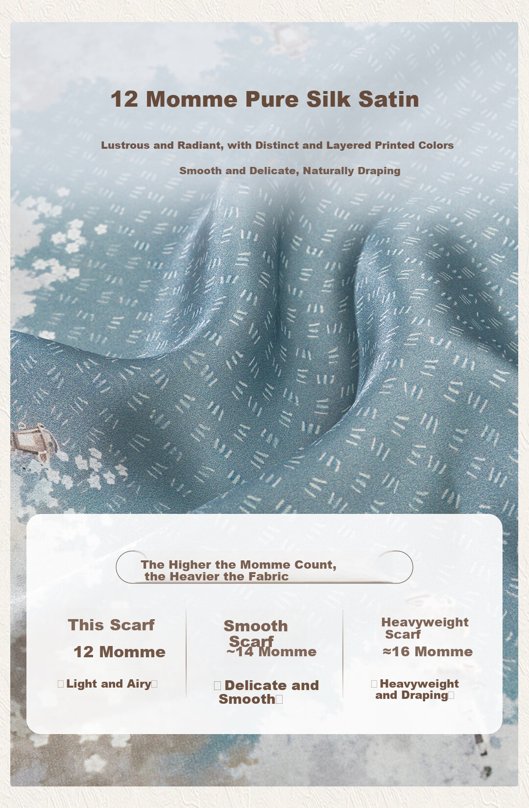 Shanghai Story 100% Mulberry Silk Twill Square Scarf Gift Box for Women, Mother's Day Birthday Gift, Mom Neck Scarf 3