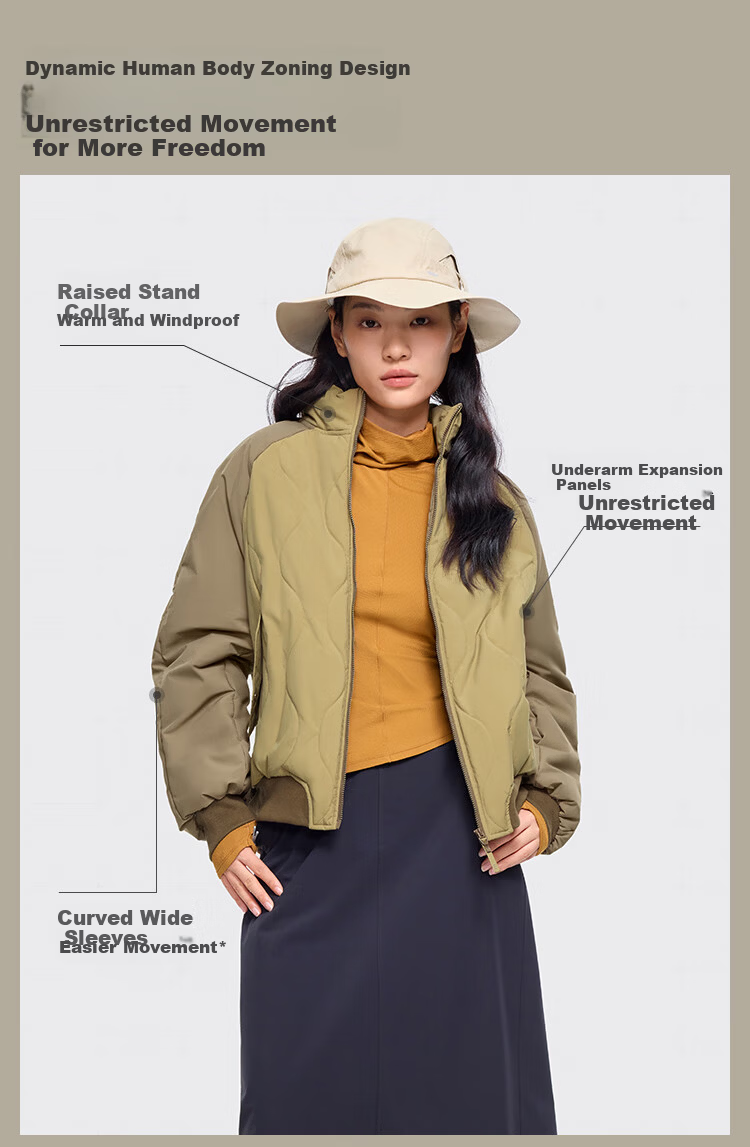 Beneunder Women's Fleece Jacket Warm Mid-Weight Machine Washable Outdoor Cotton Coat CL004 Down-Like 38