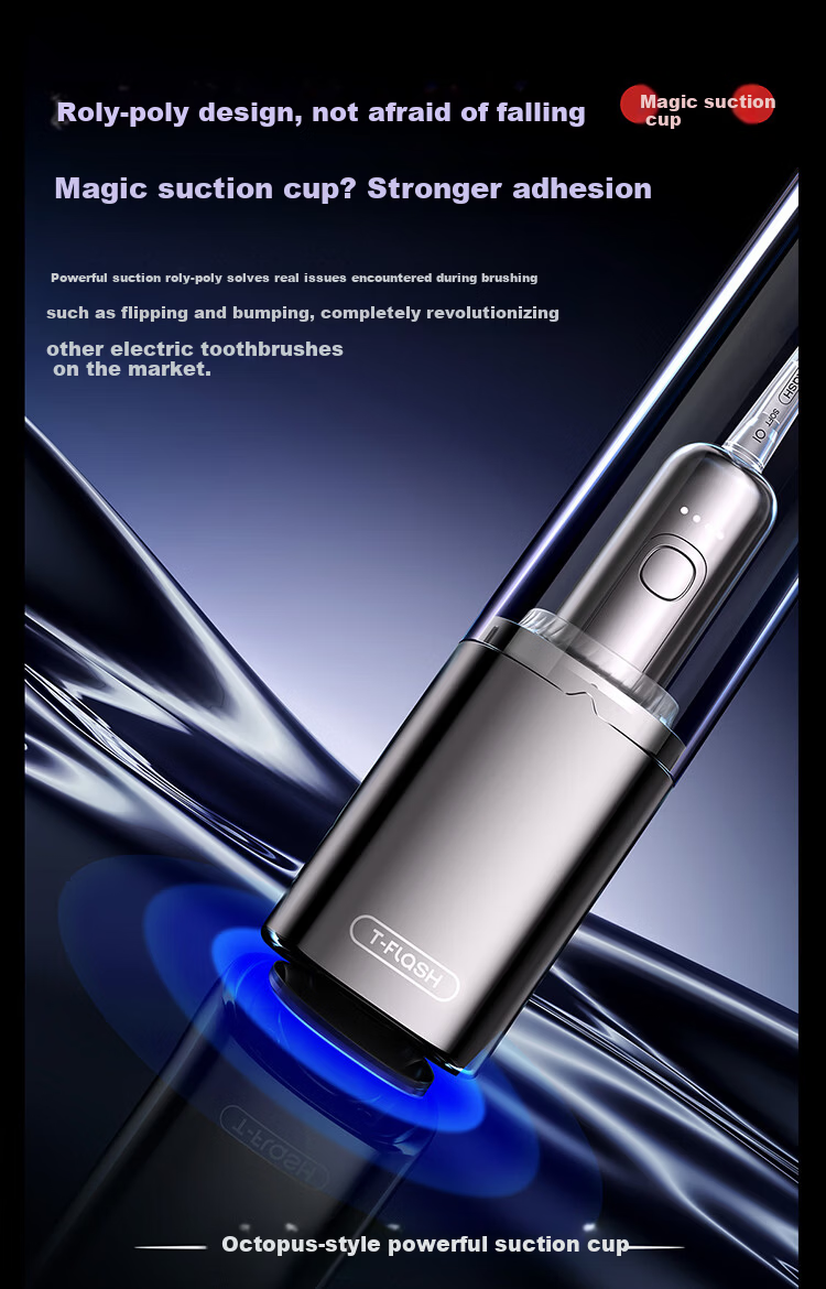 T-FLASH Electric Toothbrush with Vibration and UV Sterilization, Wobbler Design, Shock-Absorbing Brush Head, Unisex Gift Box, Birthday and Anniversary Practical Couples Gift Set 20