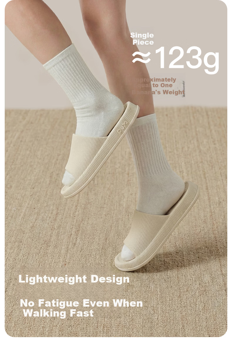 Puxi 2026 New EVA Women's Home Bathroom Slippers Light Sand Color Size 37-38 4