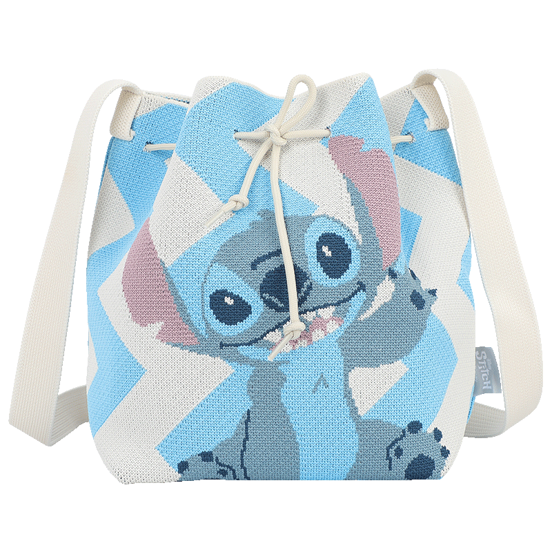 Disney Stitch Knitted Shoulder Crossbody Small Bag Cute Birthday Gift for Women