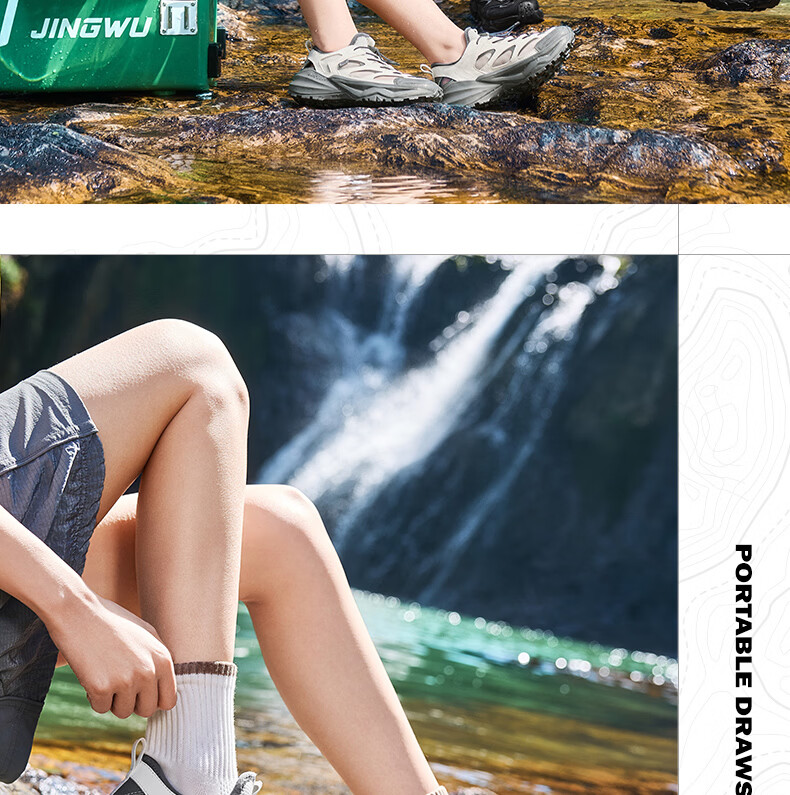 361° Women's Sports Sandals Summer New Outdoor Beach Casual Shock Absorption Soft Sole Water Shoes 682626775-4 18