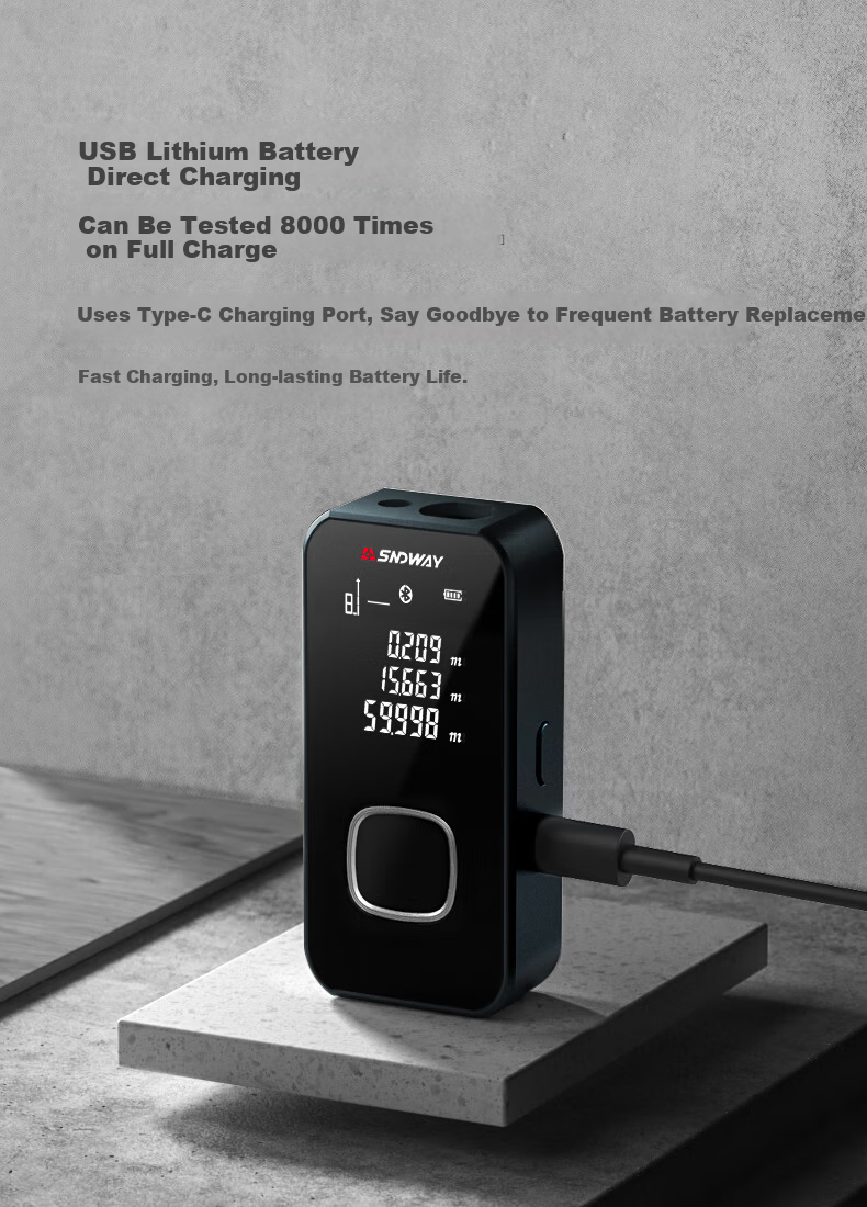 Shendawei Laser Distance Meter Infrared Room Measuring Instrument Lithium Electronic Ruler Measurement Tool Mini Exquisite Aluminum Alloy SW-24A 5