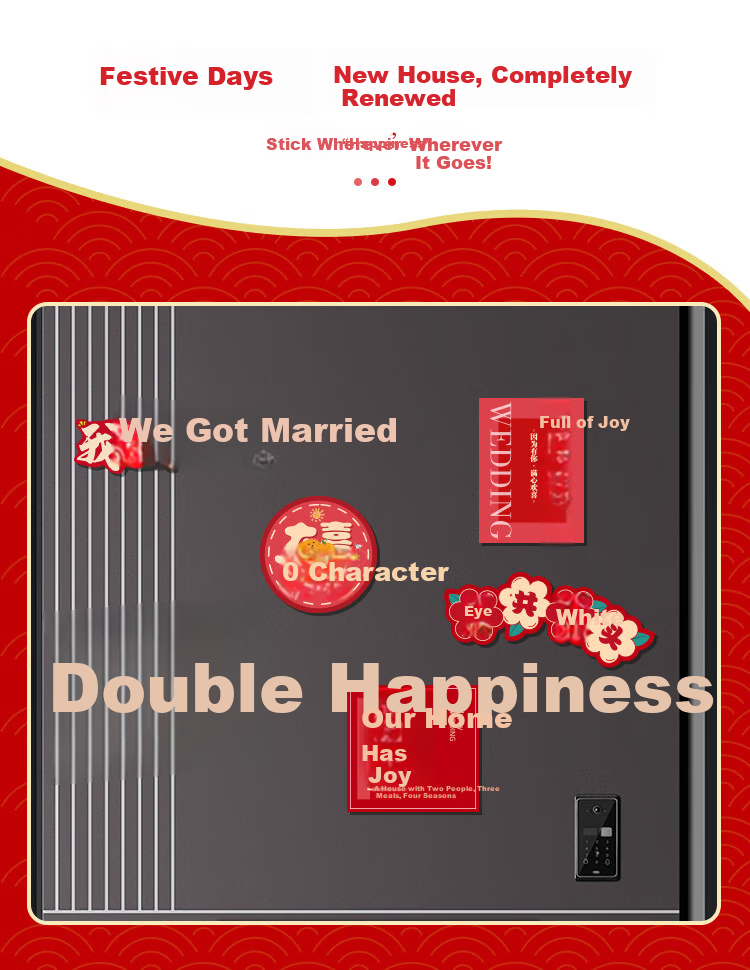 Aimo Hui Refrigerator Magnet - Our Family's Joy New Home Decoration Magnetic Fridge Sticker Gift 3