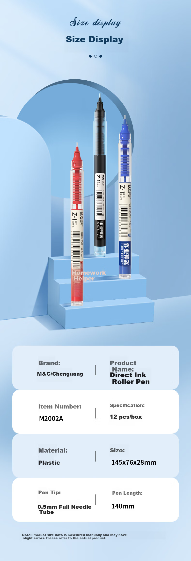 M&G 0.5mm Black Quick-Dry Gel Pen Liquid Rollerball Signature Pen Full Needle Tube 12-Pack ARPM2002A 4