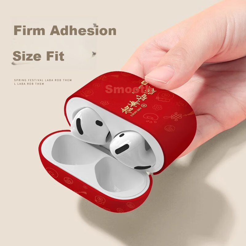 Sihuanke AirPods 4 Case 2026 New Year Edition Peace and Happiness Chinese Style Red for AirPods 4 Apple Bluetooth Earphone Shell 3