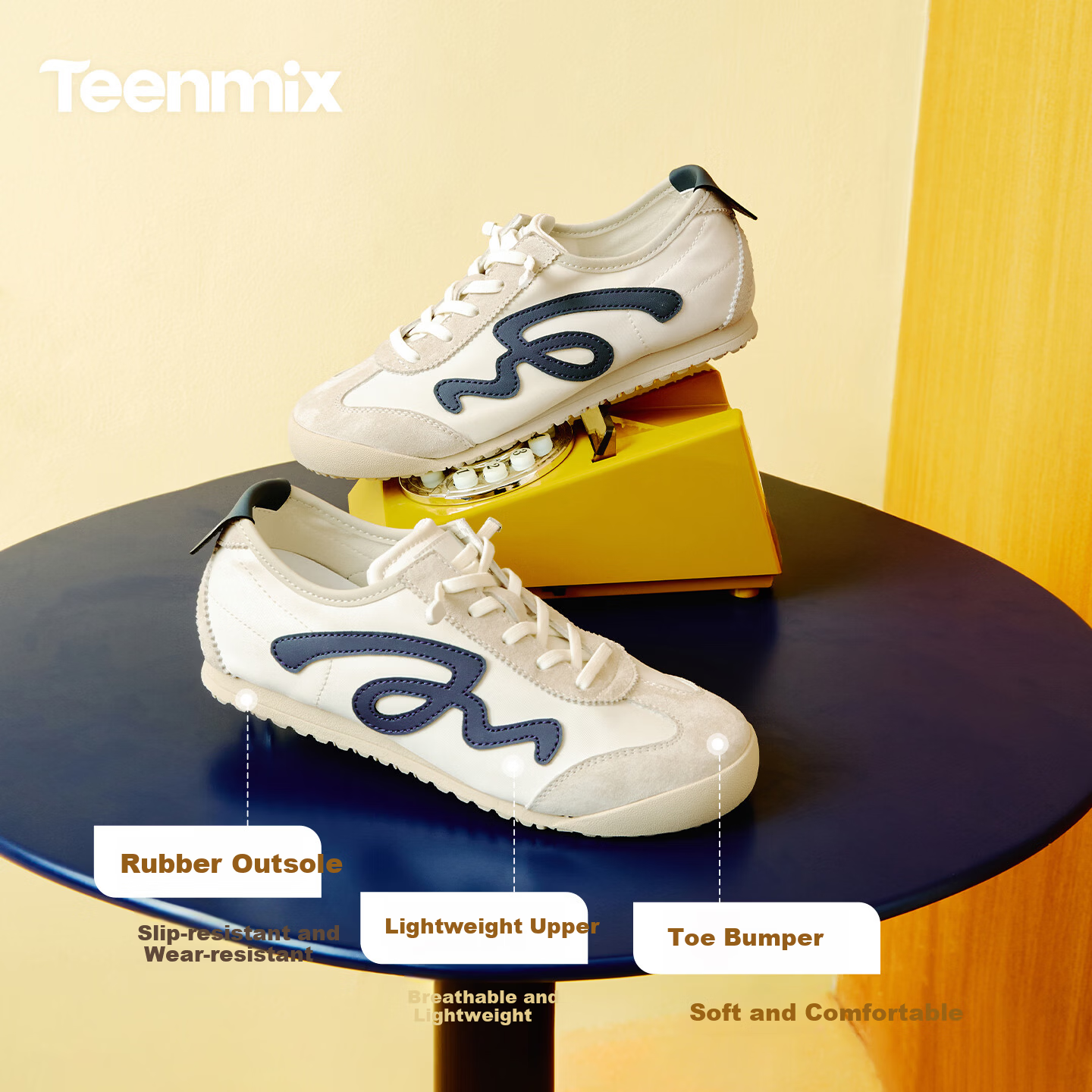 TEENMIX Women's Training Shoes Mall Same Style Sports Shoes 2026 Summer New Light Blue Size 38