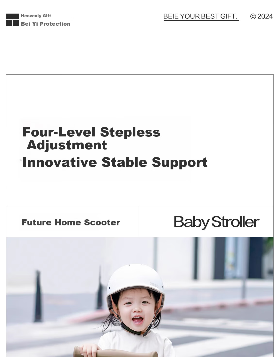 BEIESTATE Supreme Pro 7-in-1 Scooter Foldable Kids Scooter for Ages 1-3-6 Birthday Gift Mica Gray 2