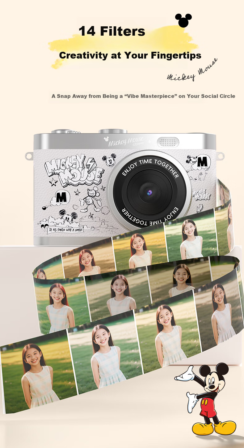 Disney Vintage CCD Camera Student Digital Camera New Instant Photo Video Camera New Year Birthday Gift 13