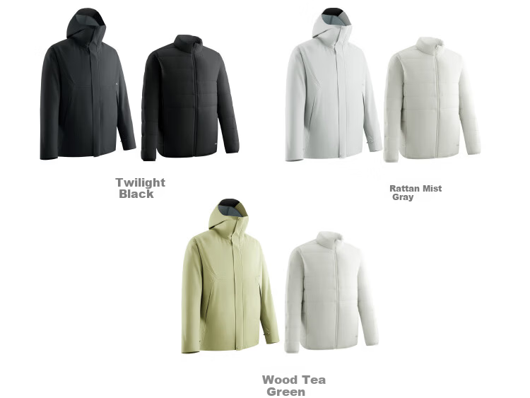Beneunder Men's 3-in-1 Softshell Jacket with Detachable Fleece Liner Hiking Coat LS104 Dusk Black 2XL 37