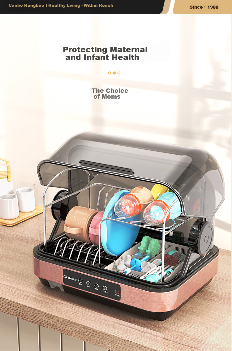 Canbo Small Desktop Mini UV Sterilizer Cabinet for Home, Tableware, Baby Bottles, Drying and Disinfection, Water-Free Dish Sterilizer Cabinet【Government Subsidy】ZTD30-KH1Z 8