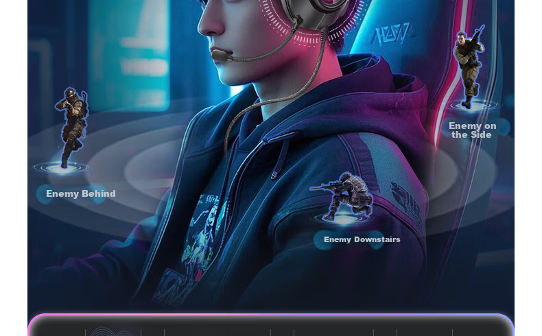 IKF G11 Gaming Headset Wired USB Headphones with Mic FPS Dedicated 7.1 Surround Sound RGB Delta Cyber Gray for Valorant PC 25