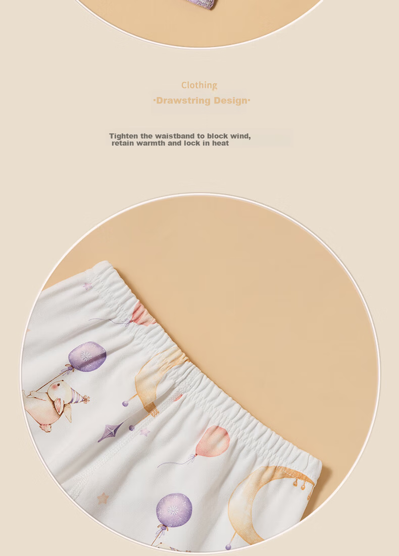 Langsha Children's Class A Pure Cotton Autumn Clothes and Pants Underwear Set for Boys and Girls, Baby Spring and Autumn Wear, Older Children Winter Set 14