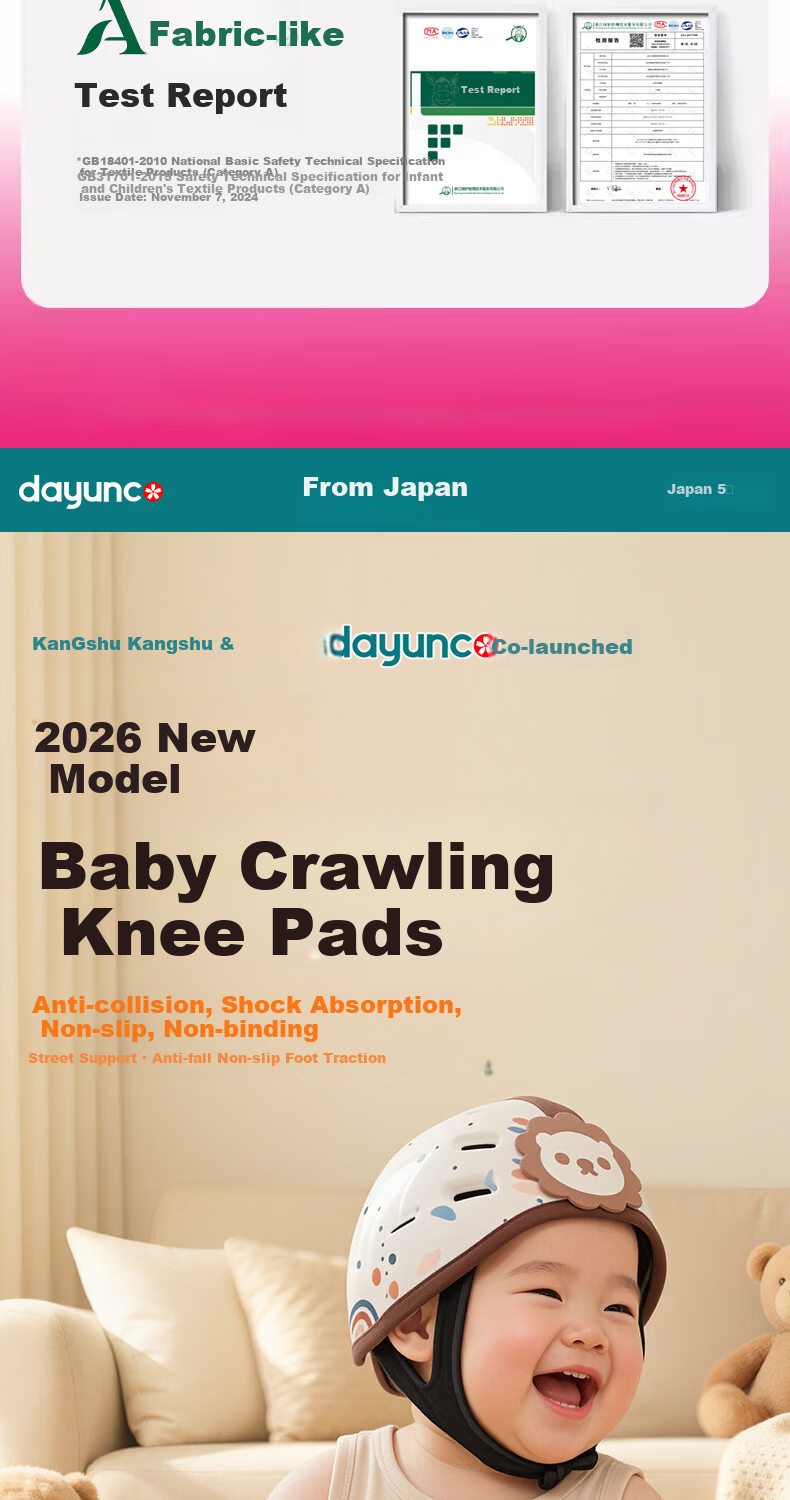 Kangshu Baby Crawling Knee Pads Children's Protective Knee Covers Toddler Walking Fall Prevention Infant Knee Leg Guards Full Set 5