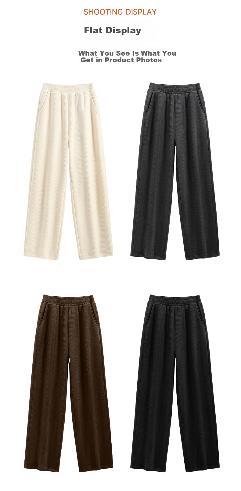 Baleno Women's Corduroy Straight-Leg Pants 2026 Autumn Winter New Thickened Fleece Warm Narrow High-Waist Wide-Leg Casual Trousers 15