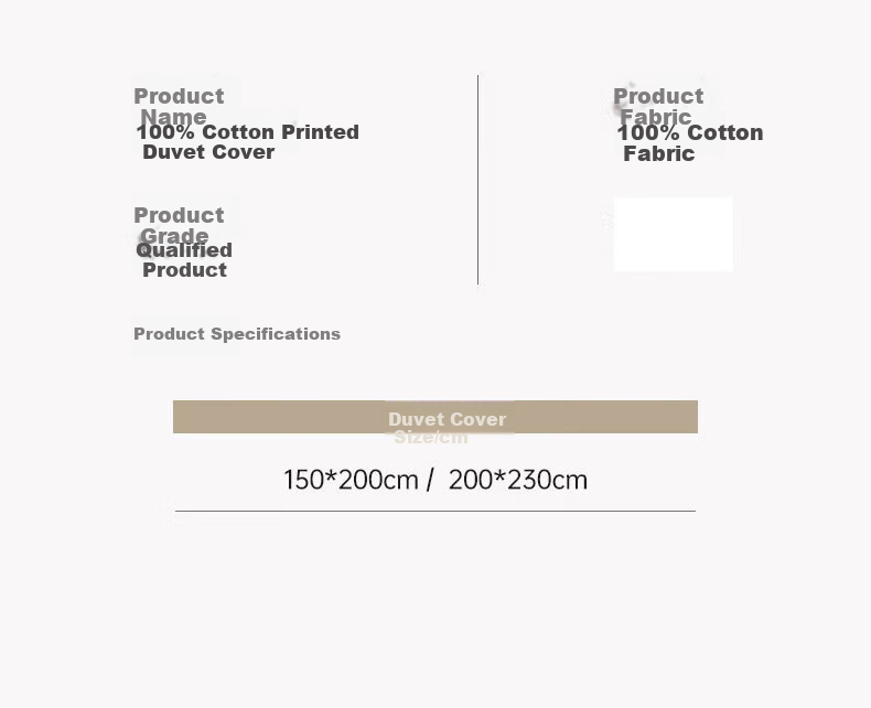 Grace Class A 7A Antibacterial Pure Cotton Duvet Cover 100% Cotton Single Bed Linen 150*200cm Sea Salt Milk Coconut 11