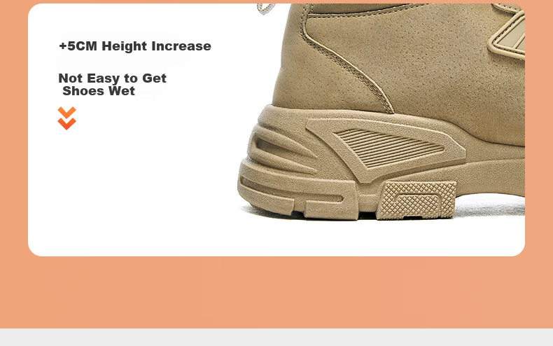 Warrior Official Men's Snow Boots Fleece Lined Thickened Northeast Warm Martin High Top Cotton Shoes 212N Khaki Size 43 11