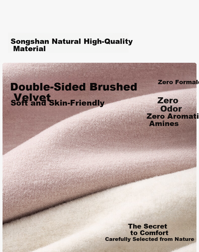 Songshan Cotton Store Thermal Underwear with Silk and Cashmere Patches Autumn Winter Fleece Lined Base Layer Top and Bottom Anti-Static Breathable Women's Thermal Pants 5