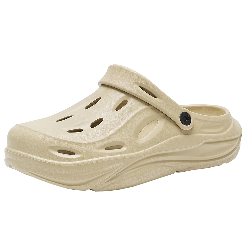 XTEP Men's Sport Sandals Casual Outdoor Beach Slippers Couple Style Khaki 40-41