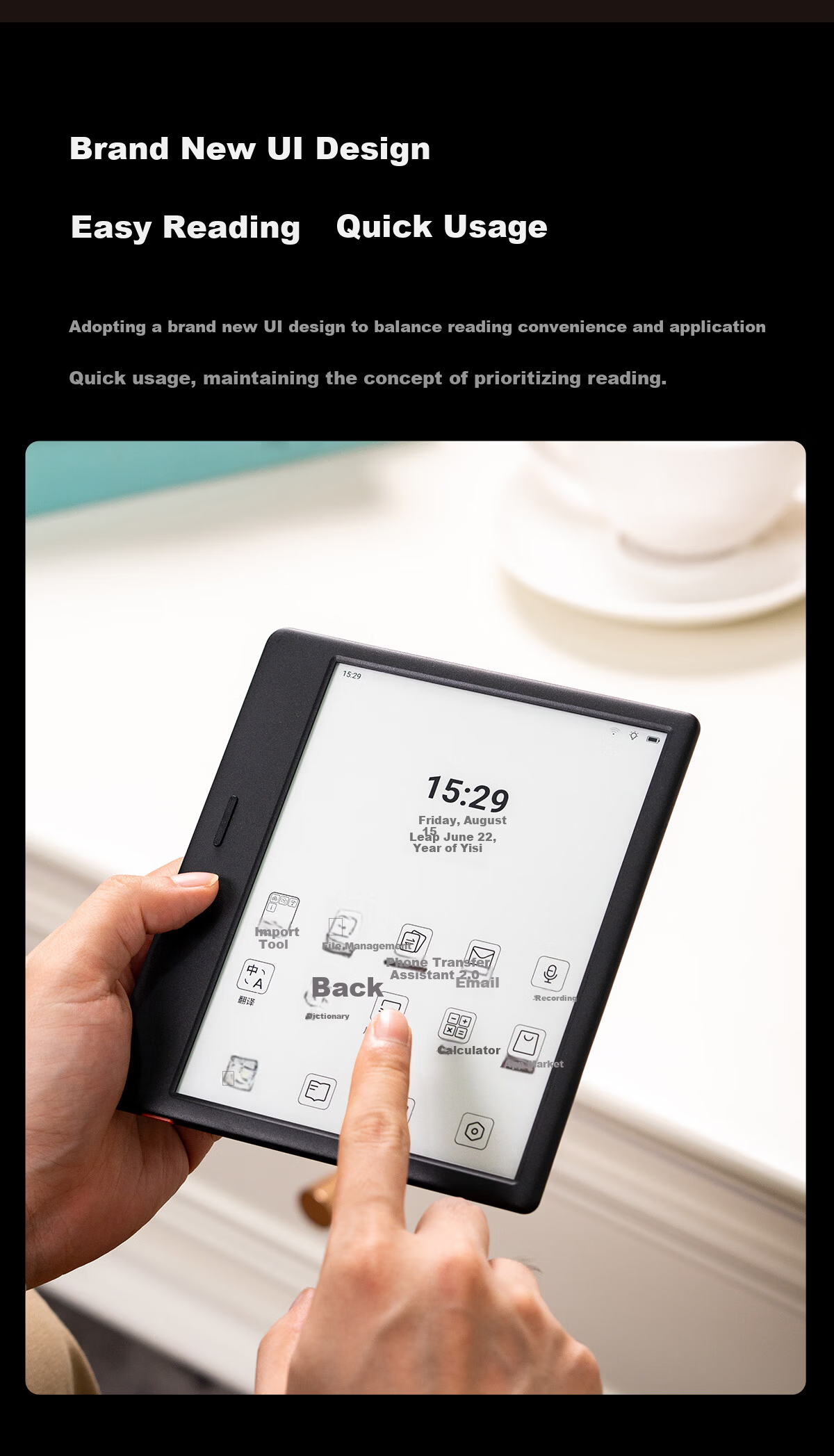 IReader Ocean5 Pro 7-inch Smart E-Reader E-Ink Tablet AI Learning Portable Space Black 27