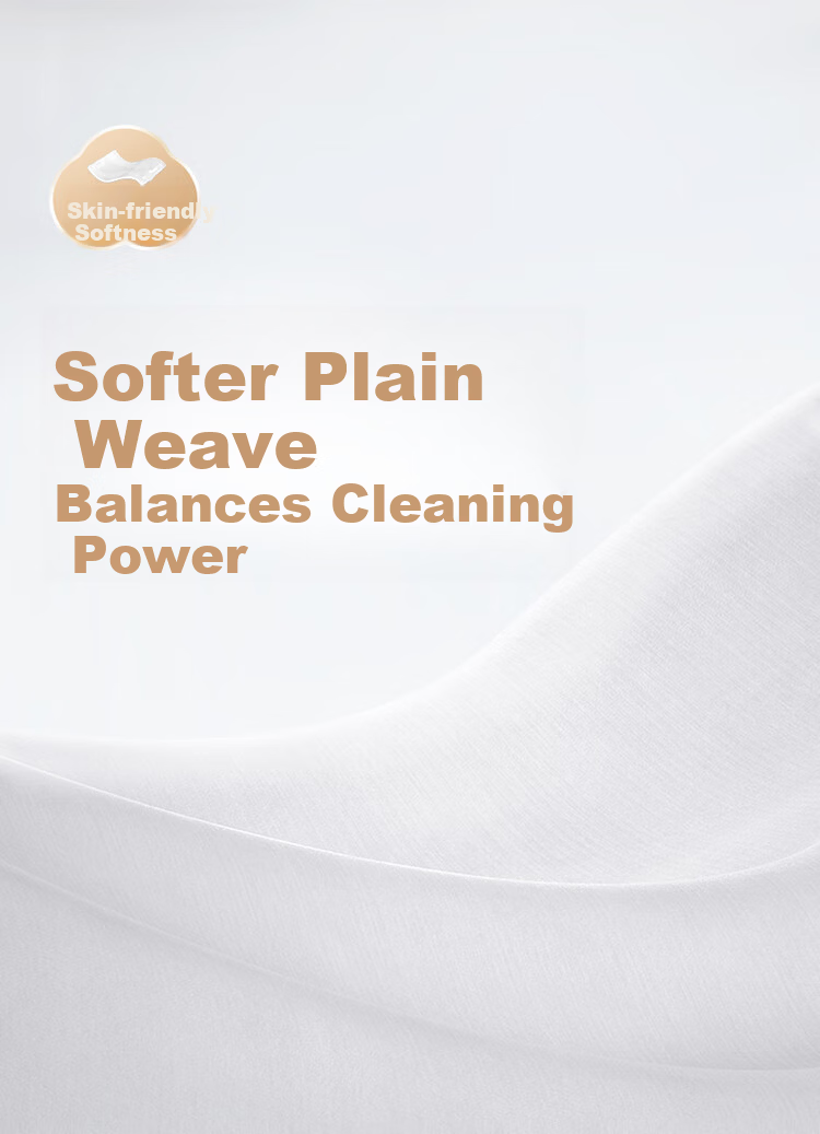 PurCotton [Sun Yingsha Edition] Facial Cleansing Wipes 60 Sheets*3 Packs Extra Thick Cream Wall-Mounted 100% Cotton Soft Towels 20*20CM 3