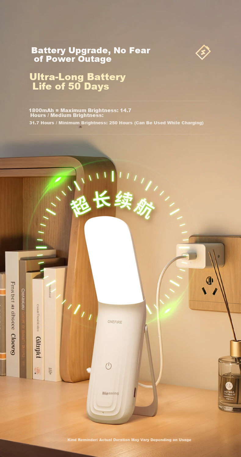 Kuhuo Smart Voice-Controlled Night Light Voice Bedside Lamp Reading Desk Lamp Eye Protection Wall Lamp Bedroom Sleep Rechargeable Wall-Mounted 8