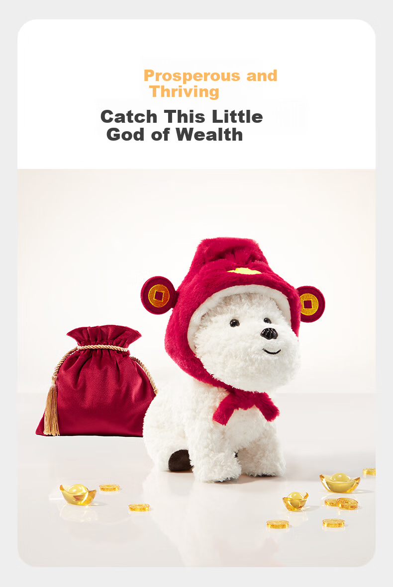 Babycare & BCTOYS Electric Plush Puppy Accessory Pet Doll West Highland Birthday Gift - Christmas Hat 5