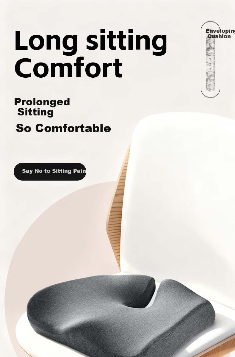 Howtreats Coccyx Fracture Decompression Hollow Memory Foam Cushion for Hemorrhoids, Long Sitting Pain Relief Car Office Seat Pad 1