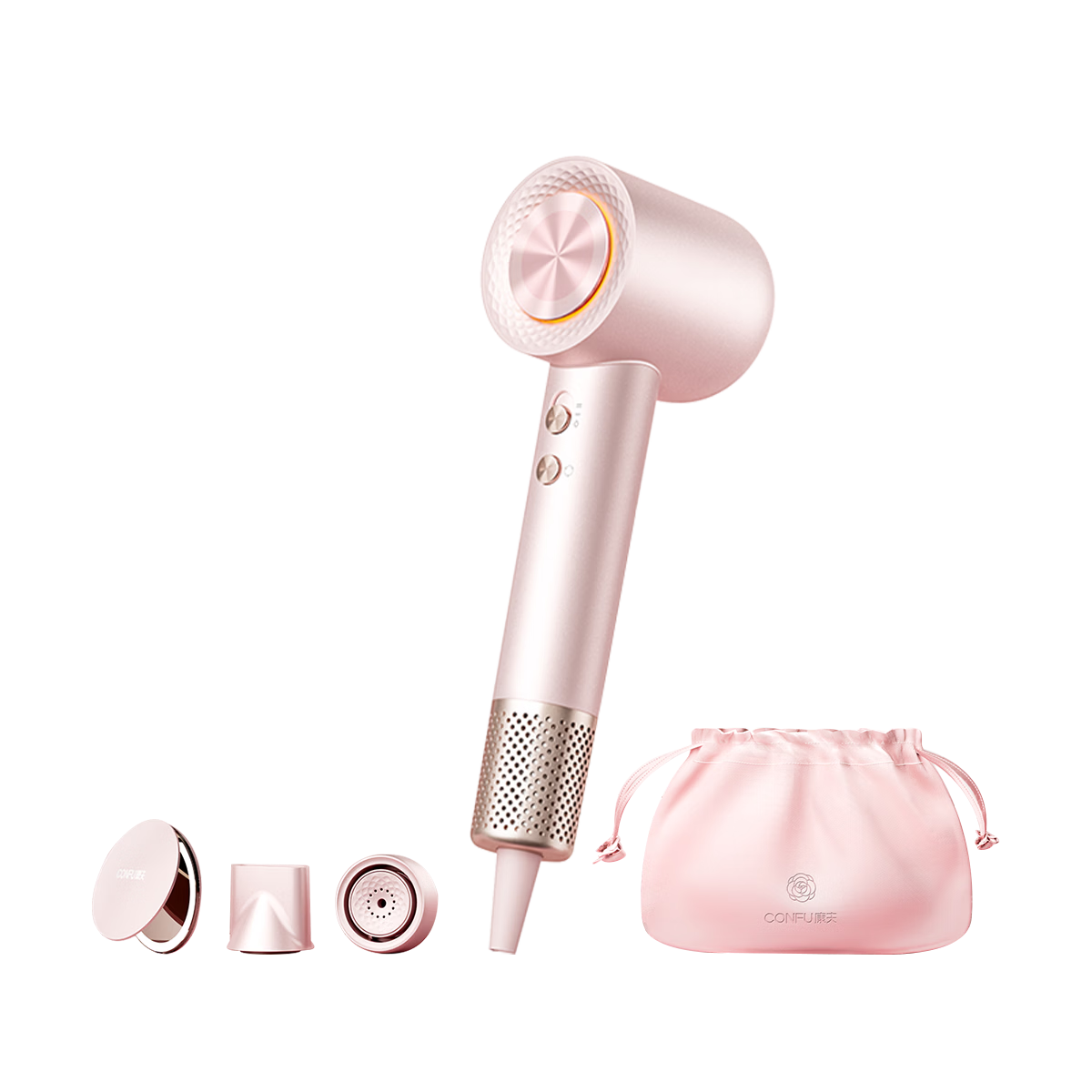 CONFU Silk3 Diamond Light Water Ion High-Speed Hair Dryer Fast Drying 130,000 RPM Home Use High Power Damage-Free Hair Blow Dryer Birthday Gift Nebula Pink Care Edition Price Guarantee 618
