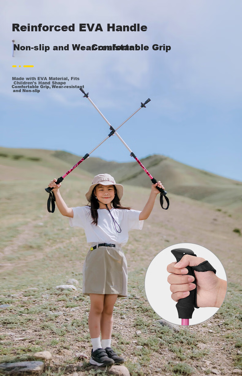 CAMEL Kids Parent-Child Professional Ultralight Telescopic Folding Hiking Trekking Anti-Slip Walking Stick P147B 5