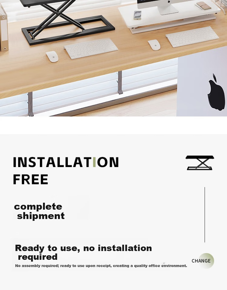 Qiyinge Standing Workbench Desktop Computer Desk Height Adjustable Laptop Office Desk Table 14