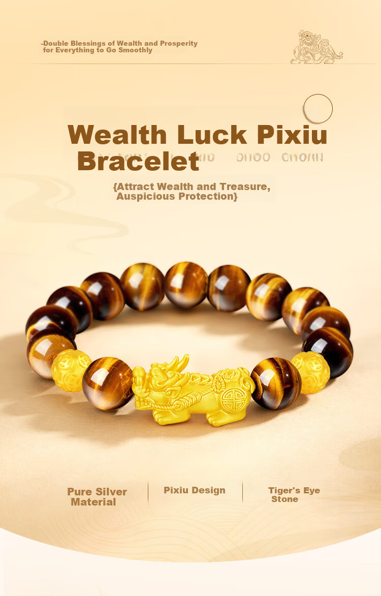 ALLOVE Pure Silver Pixiu Bracelet for Men High-End Lucky Beads Men's Birthday 520 Valentine's Day Gift for Boyfriend Husband 1