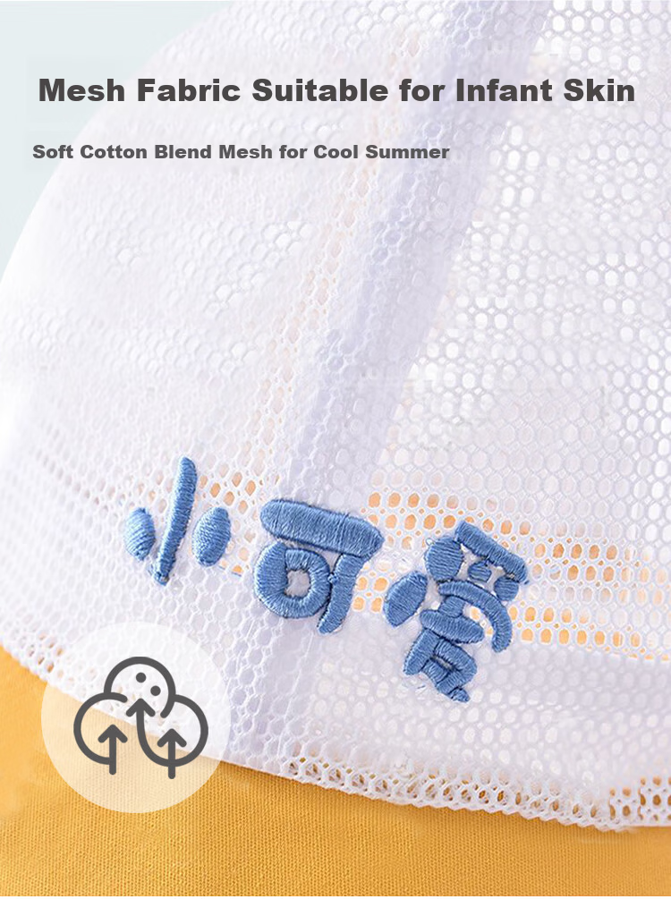 9i9 Baby Summer Thin Deer Antler Sun Protection Bucket Hat for Boys and Girls 0-2 Years F32 Blue 3