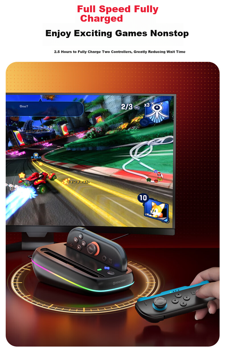 NEWDERY Nintendo Switch 2 Screen Casting Cable Portable Dock NS Expansion Dock Converter TV Connection Cable OLED Video Adapter 2nd Generation Gaming Handheld Accessory 5