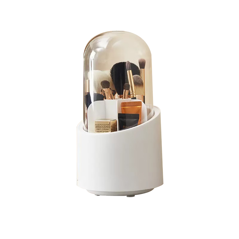 Jiadu Cosmetic Storage Box, Rotating Dustproof Makeup Brush Storage Tube, Dressing Table Desktop Pen Holder, Lipstick And Eyeshadow Organizer Rack