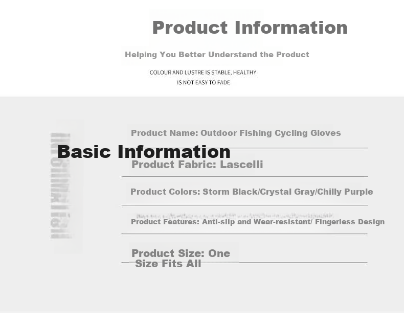 Jian Cai Fishing Gloves Men Outdoor Lure Fishing Cycling Three-Finger Stretchy Sun Protection Non-Slip Wear-Resistant Breathable 10