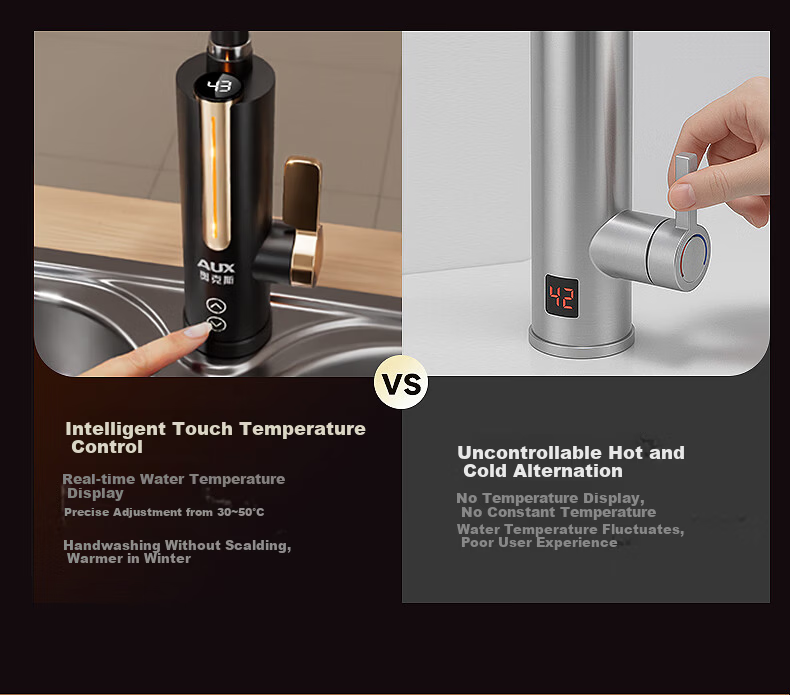 AUX Electric Instant Hot Water Faucet Dual-Use Kitchen and Balcony Heater Hot and Cold Water Heater 6