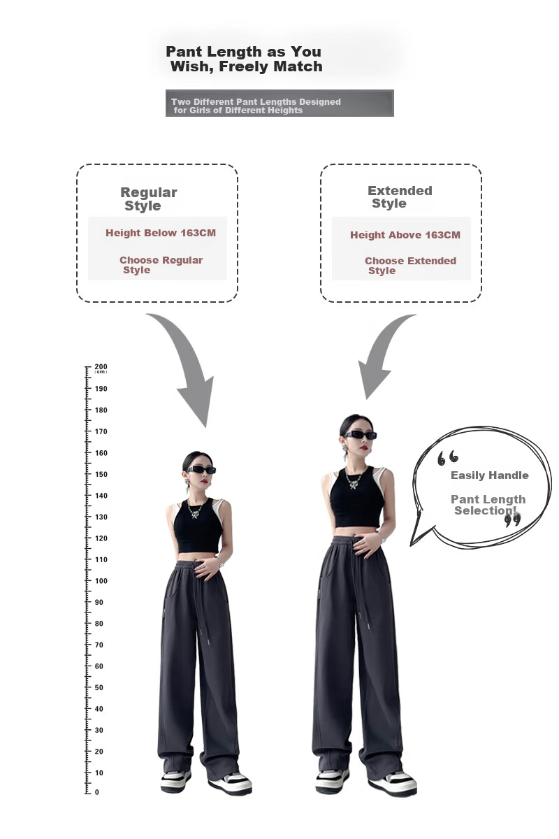 LangSha Wide-Leg Pants for Women, Banana Pants, High-Waisted Slimming Sports Pants, Loose-Fitting Casual Pants with Draping Effect, Versatile Sweatpants for Spring Seaso 4