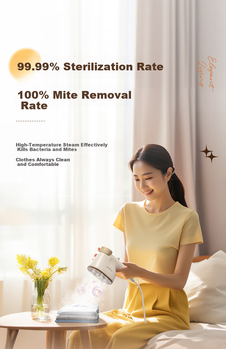 CHIGO Handheld Garment Steamer Electric Iron Home Use 45g/min High-Pressure Large Steam 150ml Water Tank Travel Portable Small Clothes Steamer Ironing Machine Gift 8063 10