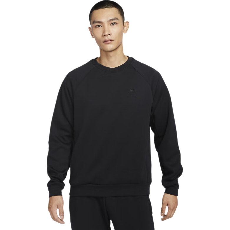 NIKE Men's Spring And Autumn Crew Neck Sweatshirt, Casual Sports, Sun Protection Quick-Dry FZ0972-010 Black XL