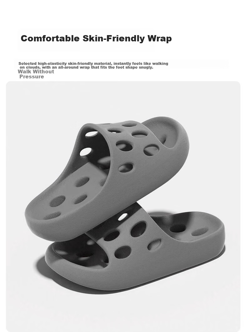 Ganmai Quick-Dry Leak-Resistant Men's Indoor Bathroom Hollow Lightweight EVA Non-Slip Slippers Green Size 40-41 6