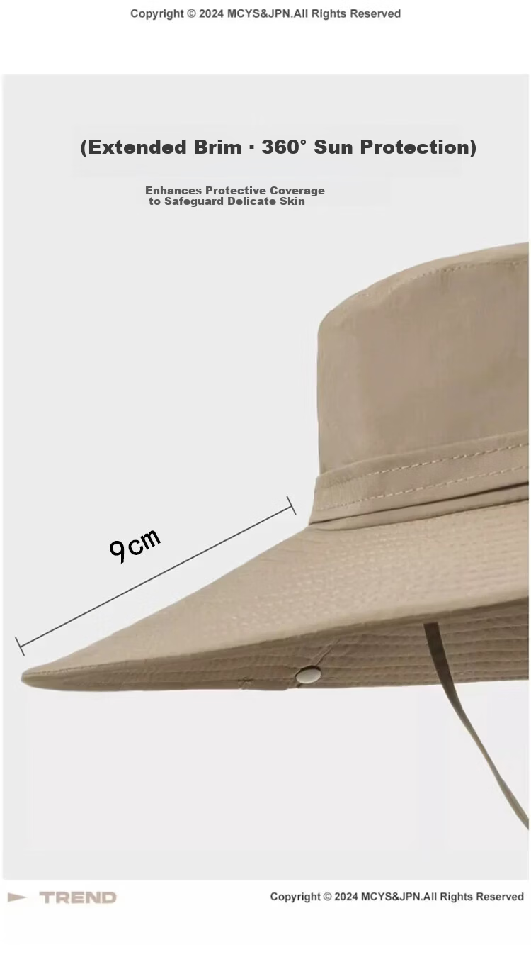 Warrior Men's Sun Protection Hat UV Protection Wide Brim Fishing Bucket Hat Outdoor Summer Sun Hat 1