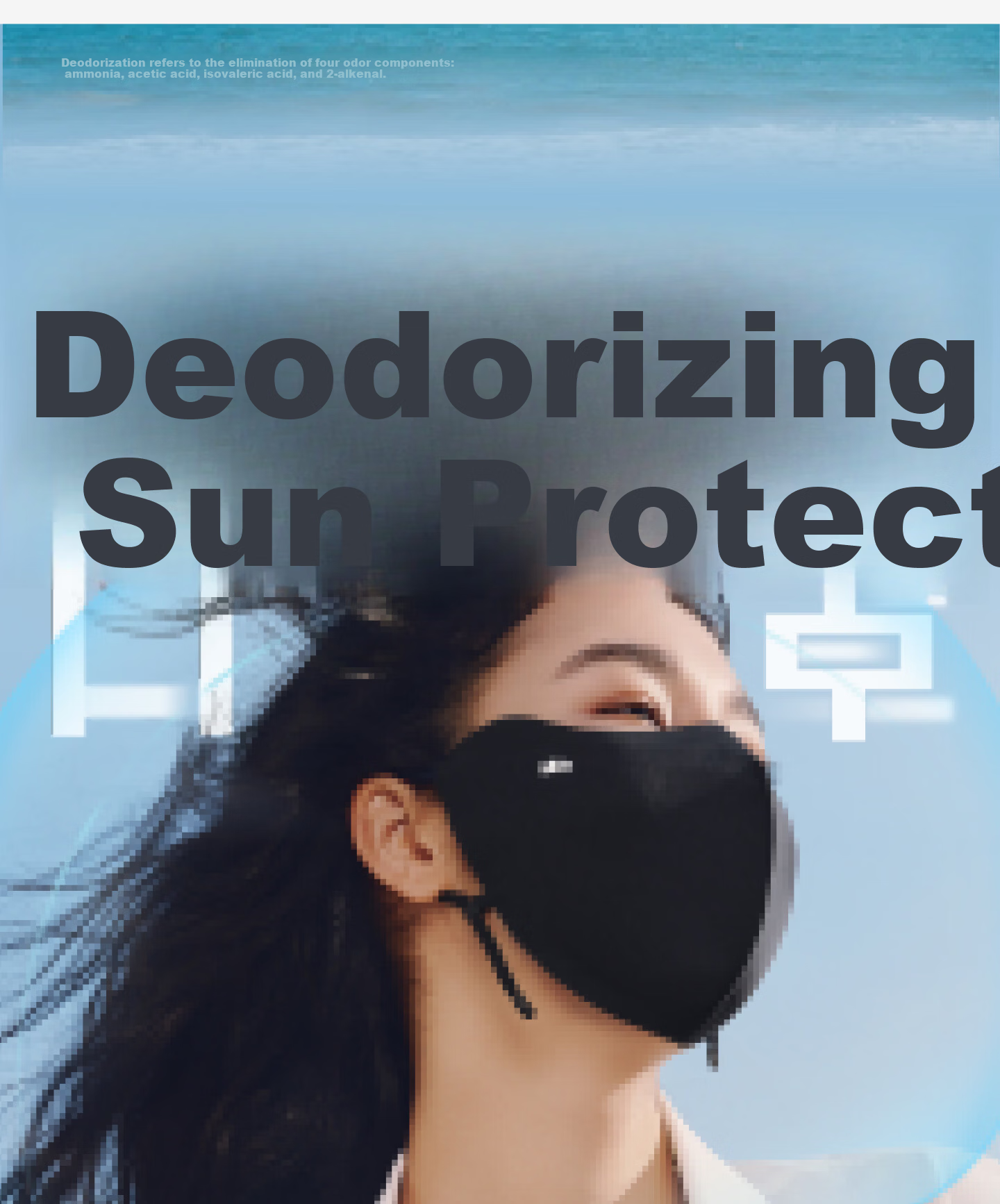 Beneunder Sunscreen Face Mask Full-Day Fresh Anti-Stuffy Eye Protection UV Protection Deodorizing Odor Neutralizing Black 4