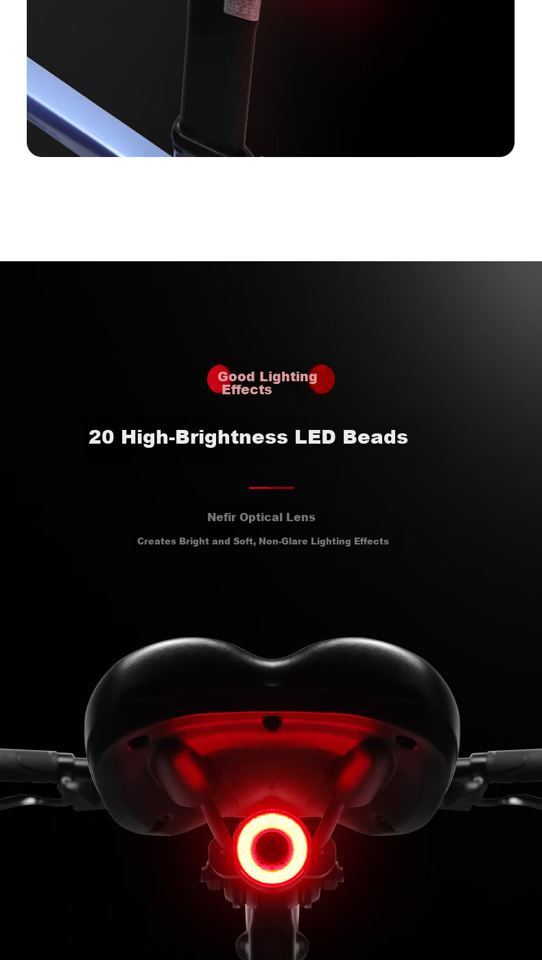 Forever Bicycle Front Light Night Riding High Brightness Flashlight 260 Lumens 4 Modes 800mAh 16