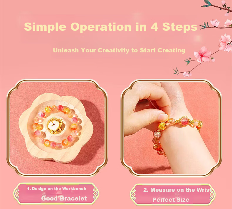 Luoli Girl Birthday Gift Children's Ancient Style Beaded DIY Bracelet Craft Kit for Girls Ages 7-14 Jewelry Box 6