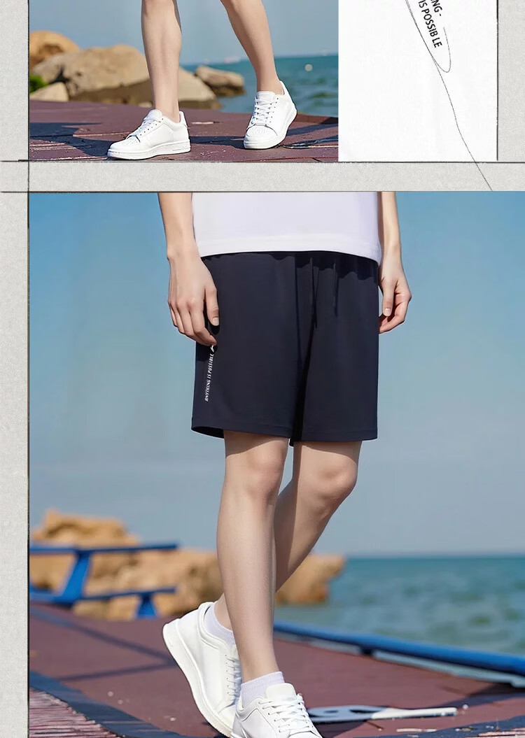 LI-NING Quick-Dry Breathable Lightweight Men's Running Sports Shorts Classic Casual Comfortable Athletic Shorts for Men 3