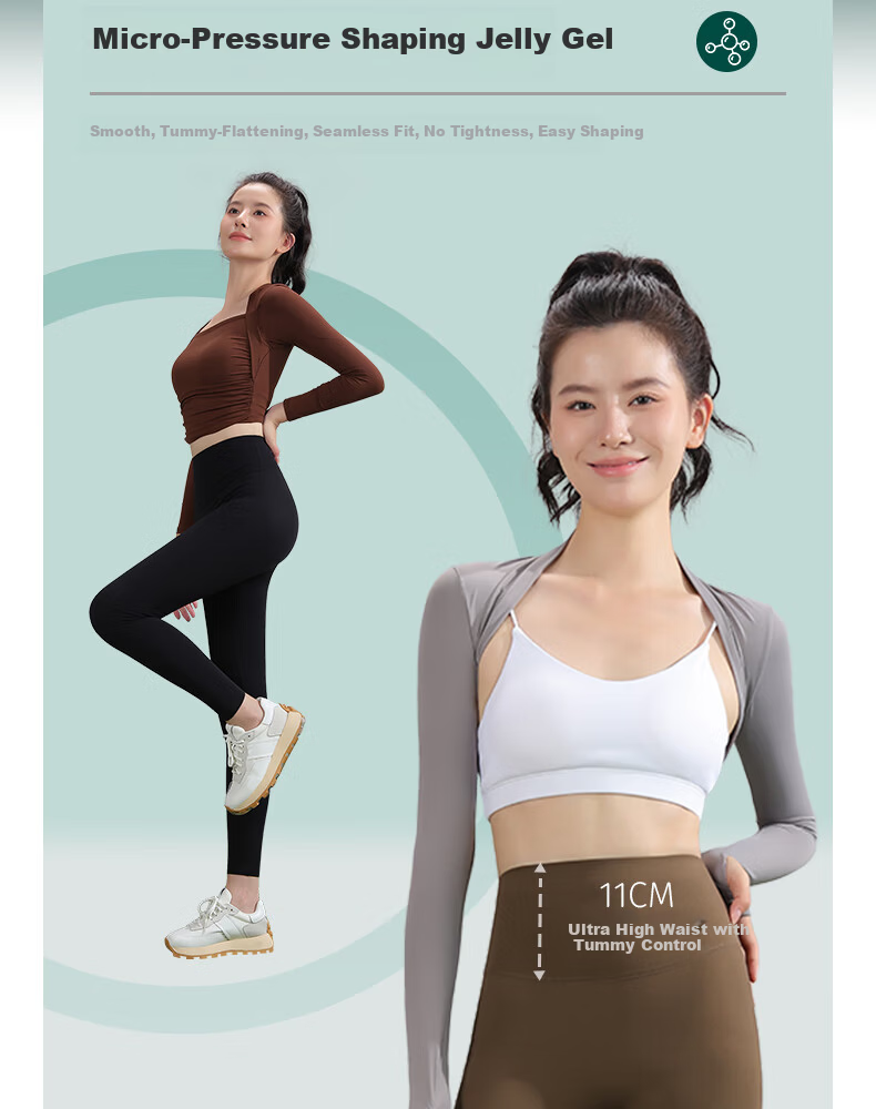 HR Women's Shark Pants Outerwear Leggings High Waist Slimming Tummy Control Hip Lifting Shaping Advanced Gray M 10