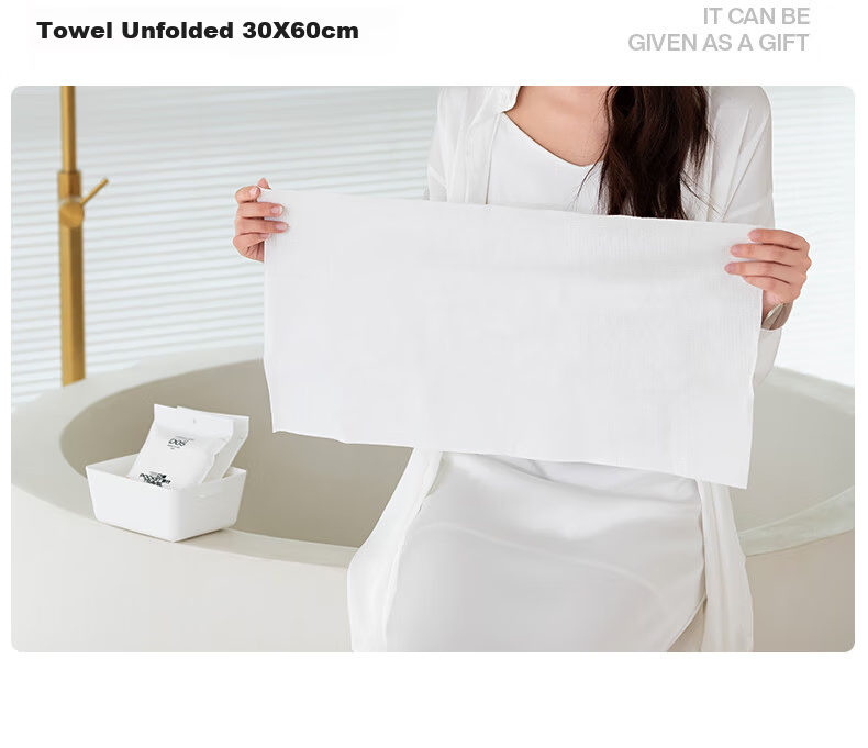 HINCLOUD Disposable Cotton Towel Bath Towel Portable Large Towel for Travel Business Trip - 1 Pack Disposable Cotton Bath Towel 9