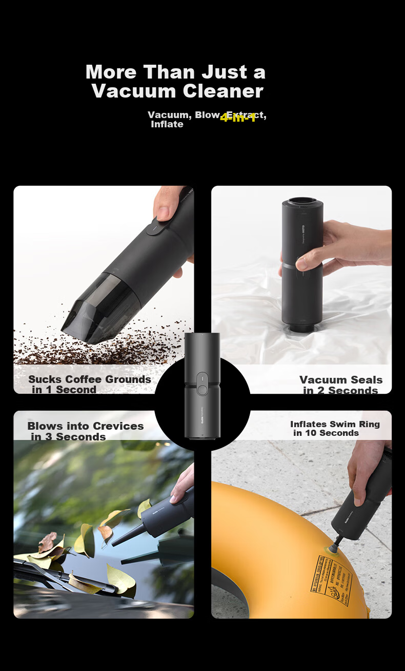 HOTOHOTO Car Vacuum Cleaner Outdoor Wireless Handheld Car Desktop Keyboard Vacuum Cleaner Car Vacuum and Blower All-in-One 3
