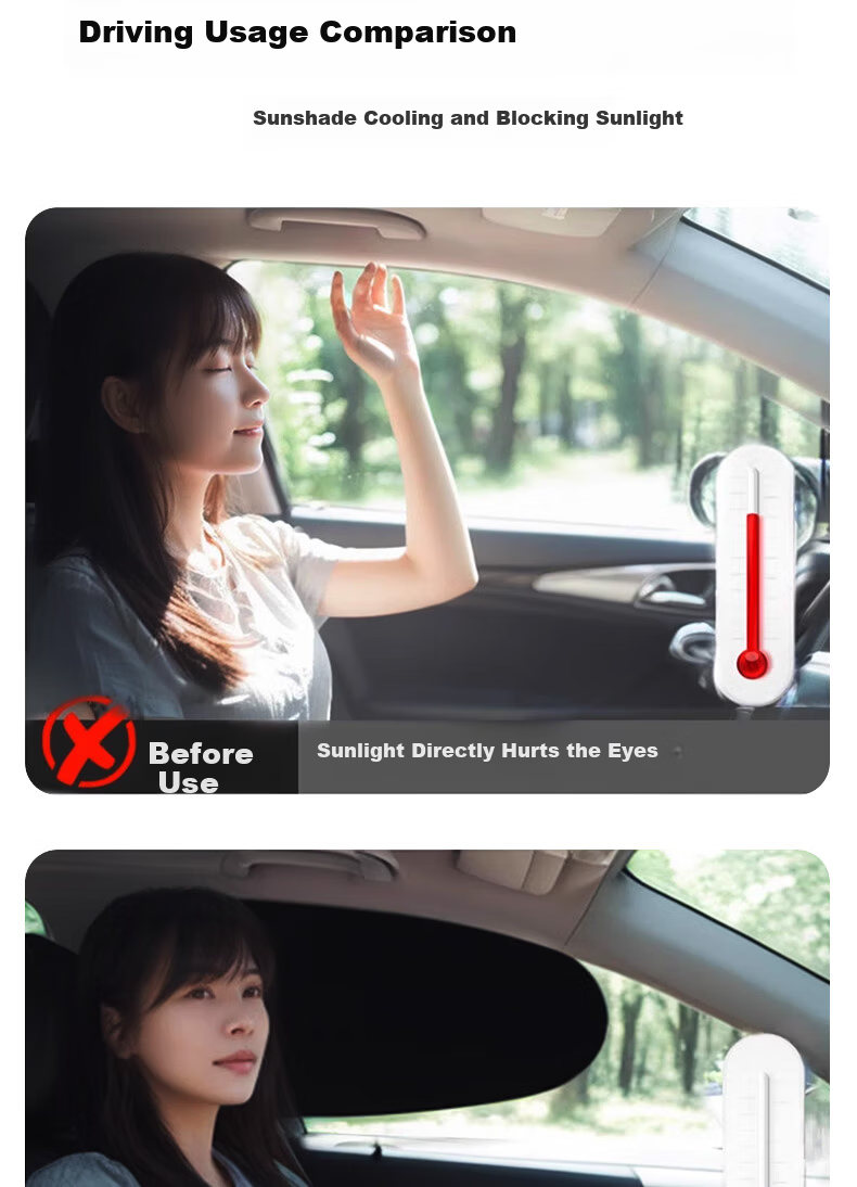 Jiabalan Car Sunshade Shield Heat Insulation Umbrella Curtain Front Windshield Window Sunshade Cover for Parking 9